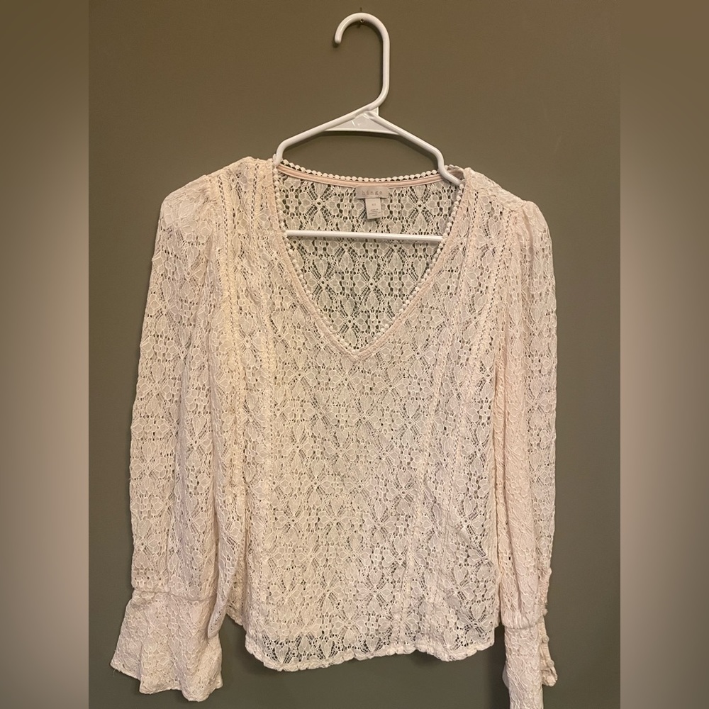 Cream Lace Top